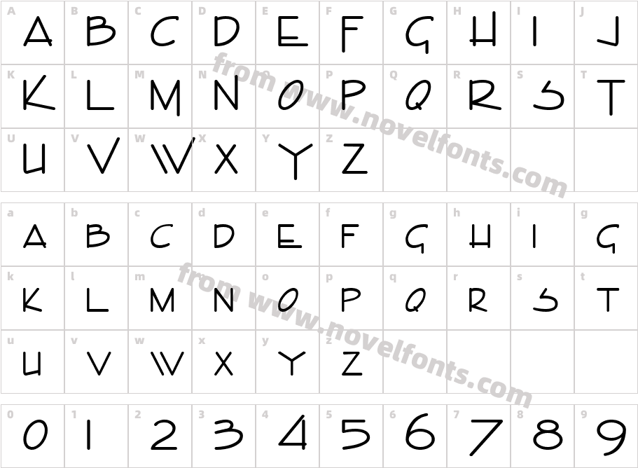 乶楲慹Character Map