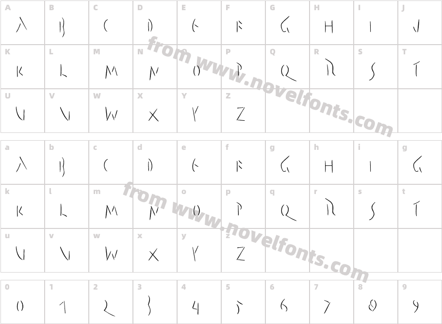 偯浰敪椮景Character Map