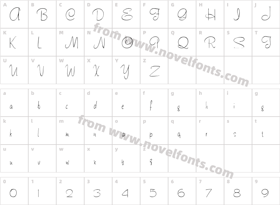 呡浡物湤Character Map