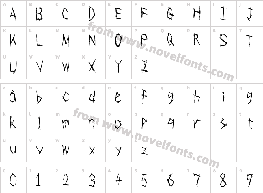 怨霊Character Map