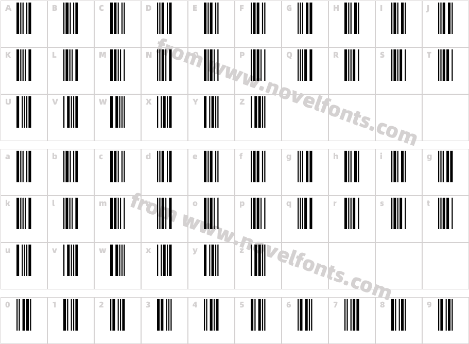 Bar-Code 39Character Map