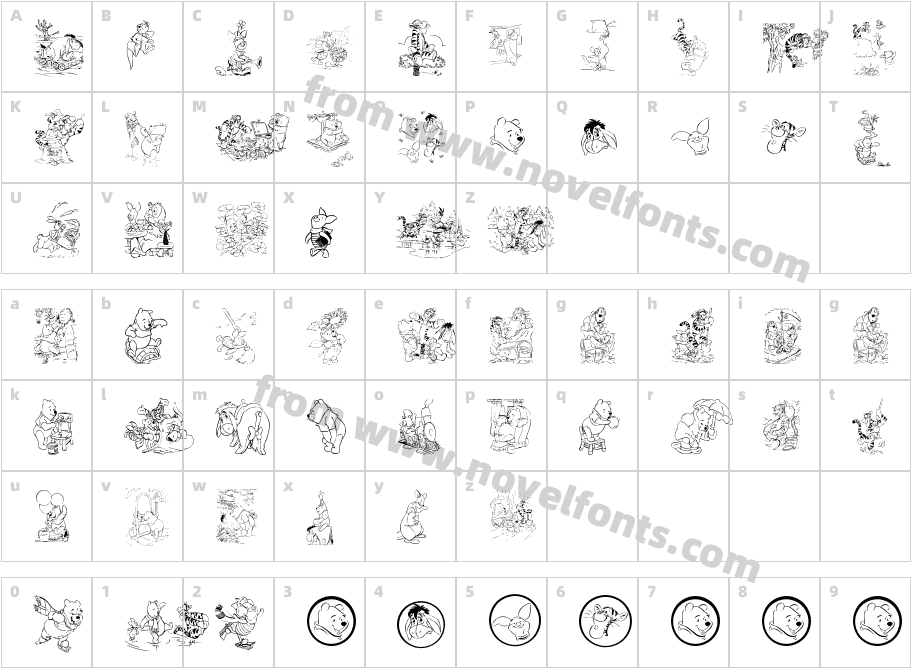 001 Disney's Pooh3Character Map