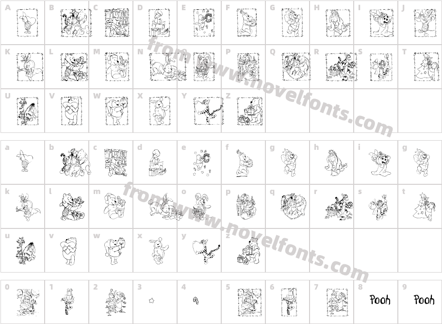 001 Pooh Holiday DingsCharacter Map