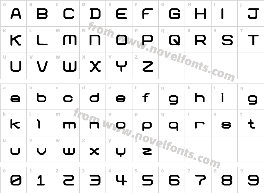 01 Digit GraphicsCharacter Map