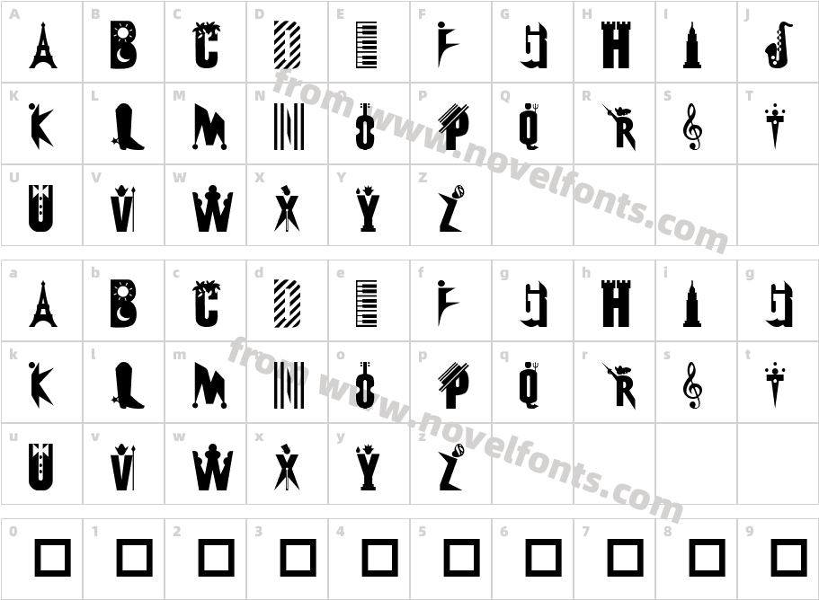 101! Abstrakt DesignCharacter Map