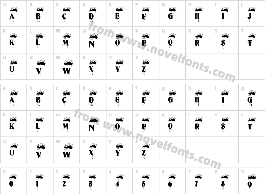 101! Leaky FaucetCharacter Map