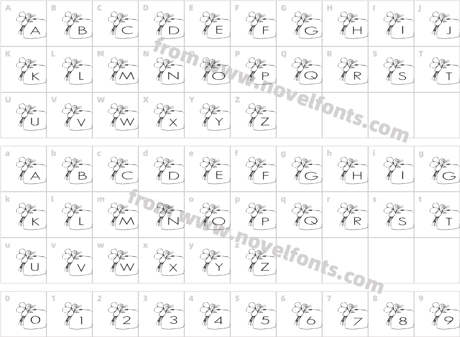 101! Lookie Here!Character Map