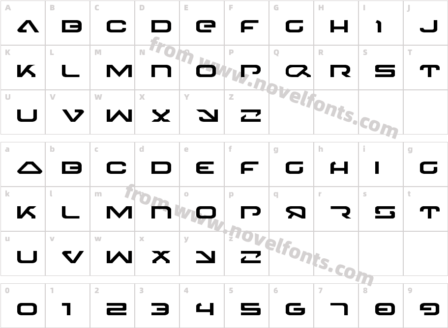 4114 Blaster ExpandedCharacter Map