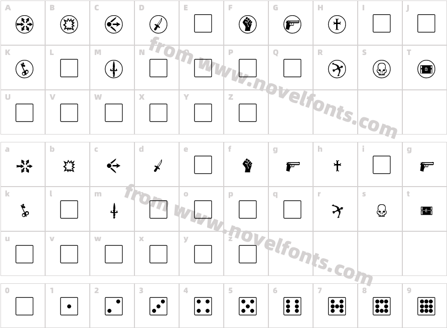 4E DingsCharacter Map