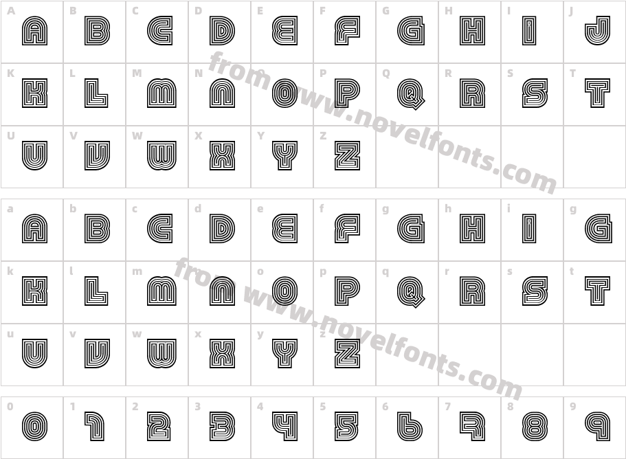 79 retroCharacter Map