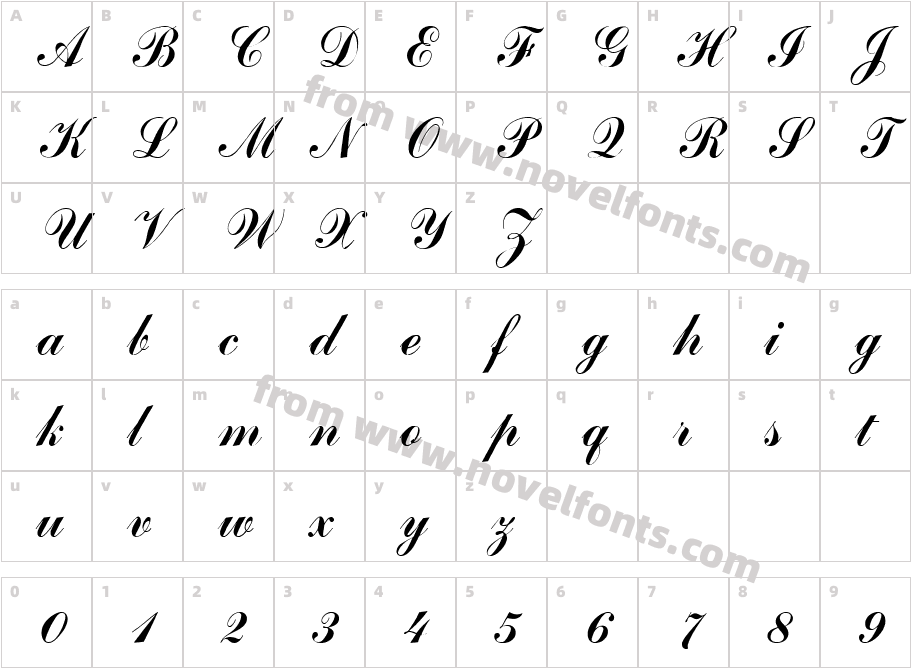 ADHEREA RegularCharacter Map