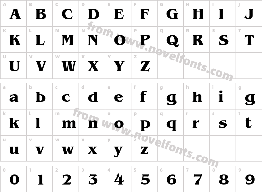 AG Benguiat Cyr Bold BoldCharacter Map