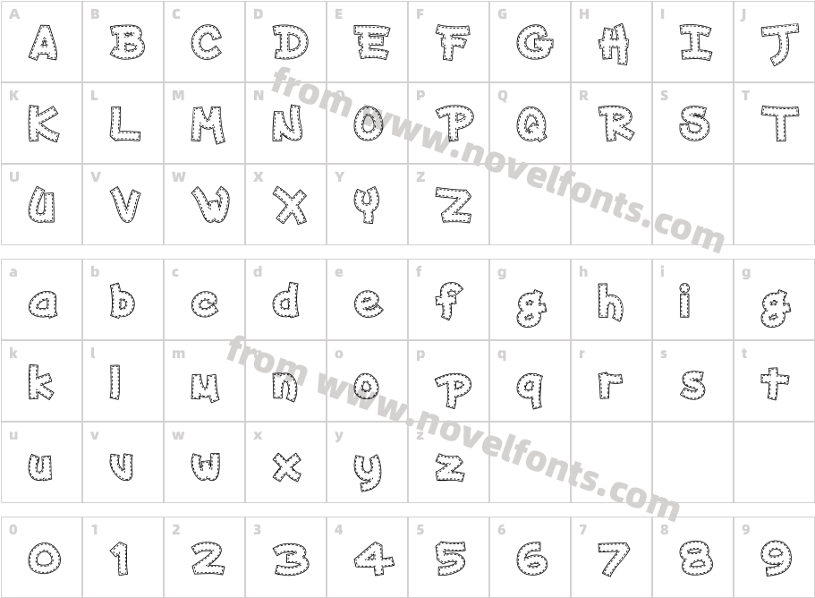 AKApplique WhiteCharacter Map