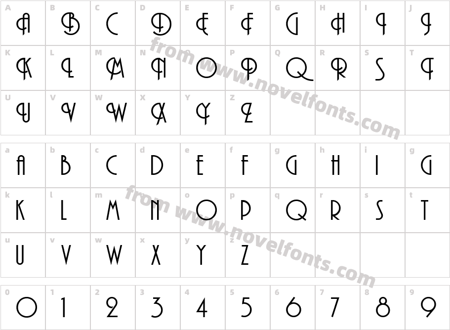 ALLENA RegularCharacter Map