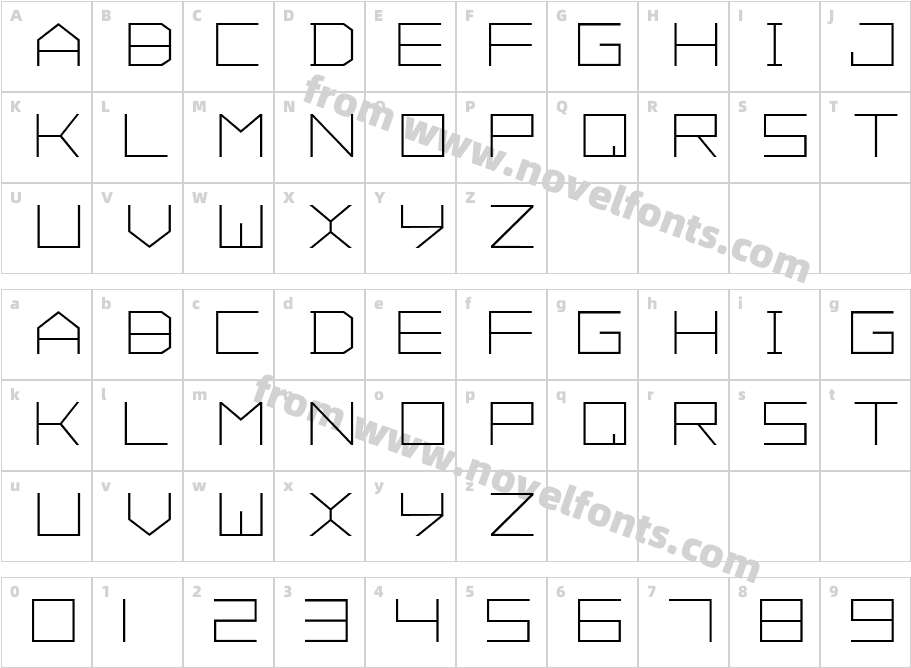 ALPHA NormalCharacter Map