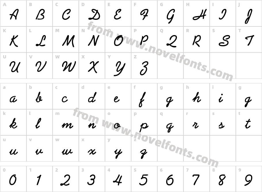 Abbruze BoldCharacter Map