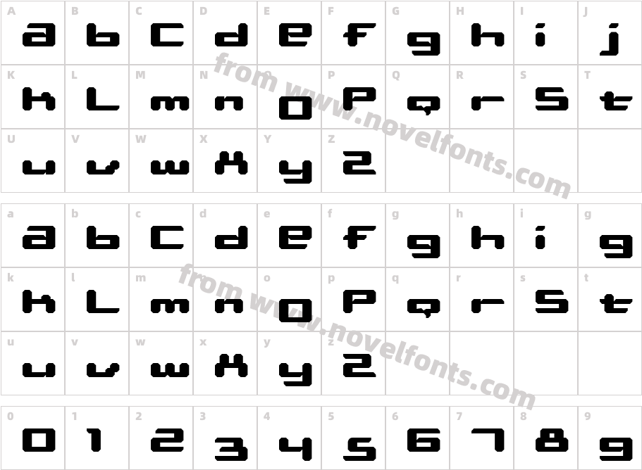 Ablattive BoldCharacter Map