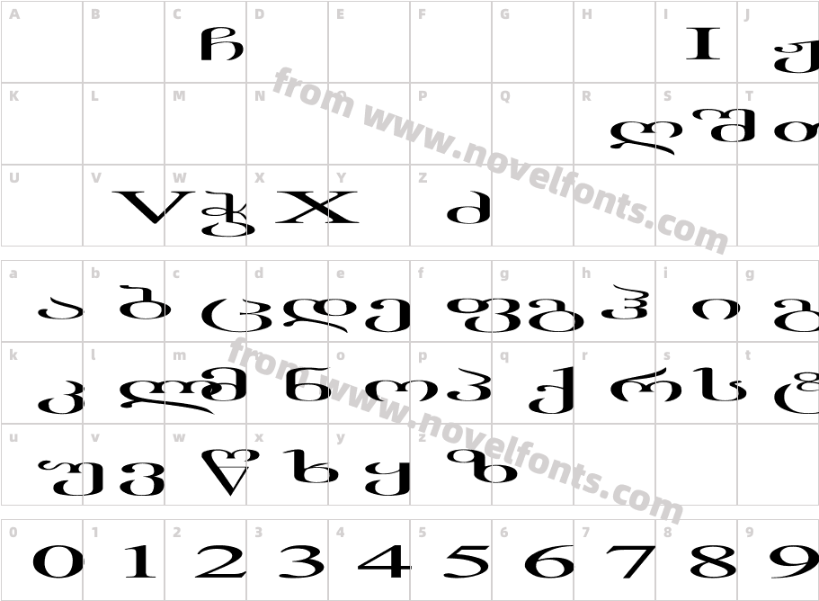 Acad Nusx WdCharacter Map