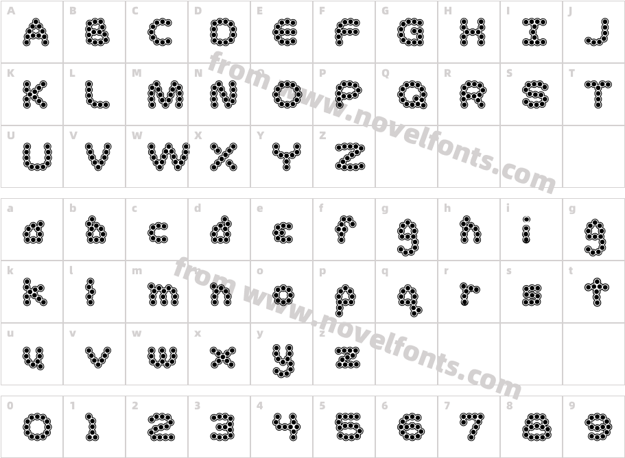 Accent Dot Bits 1Character Map