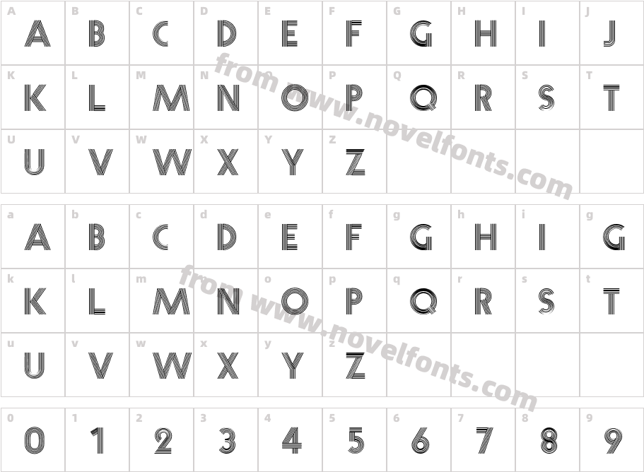 Acton RegularCharacter Map