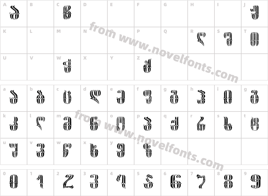 Adamiani (ERI)Character Map