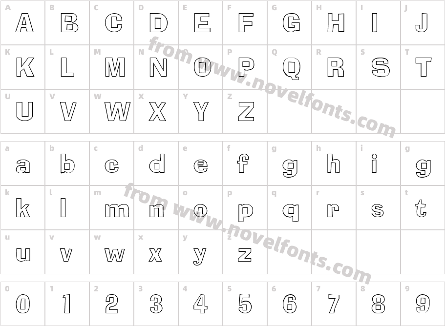 Adamsky Outline SFCharacter Map