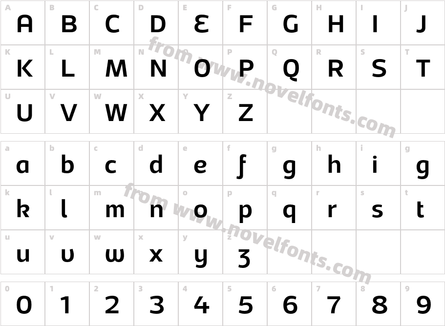 Adria Grotesk Medium Upright ItalicCharacter Map