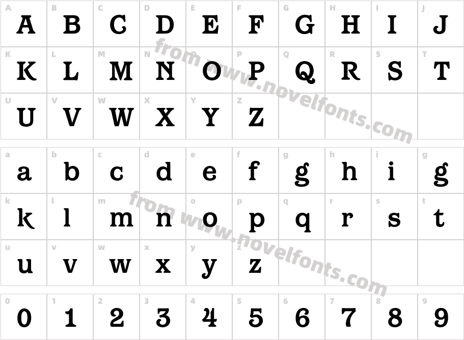 BarcelonaEF-BoldCharacter Map