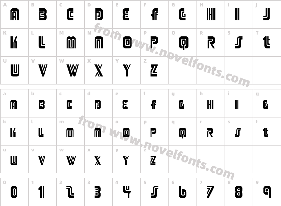 Adriator RegularCharacter Map