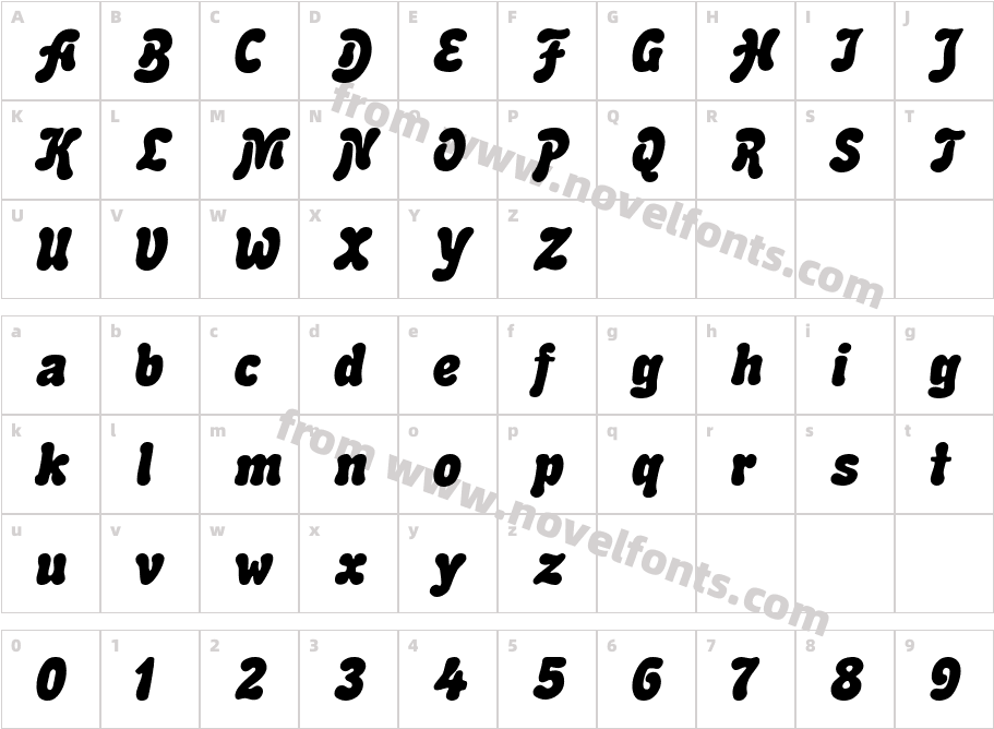 Advert MF ItalicCharacter Map