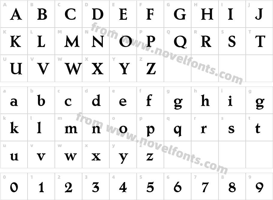 Aesop BoldCharacter Map