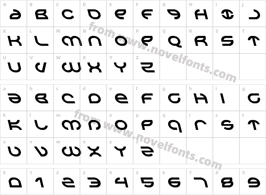 Aetherfox LeftalicCharacter Map