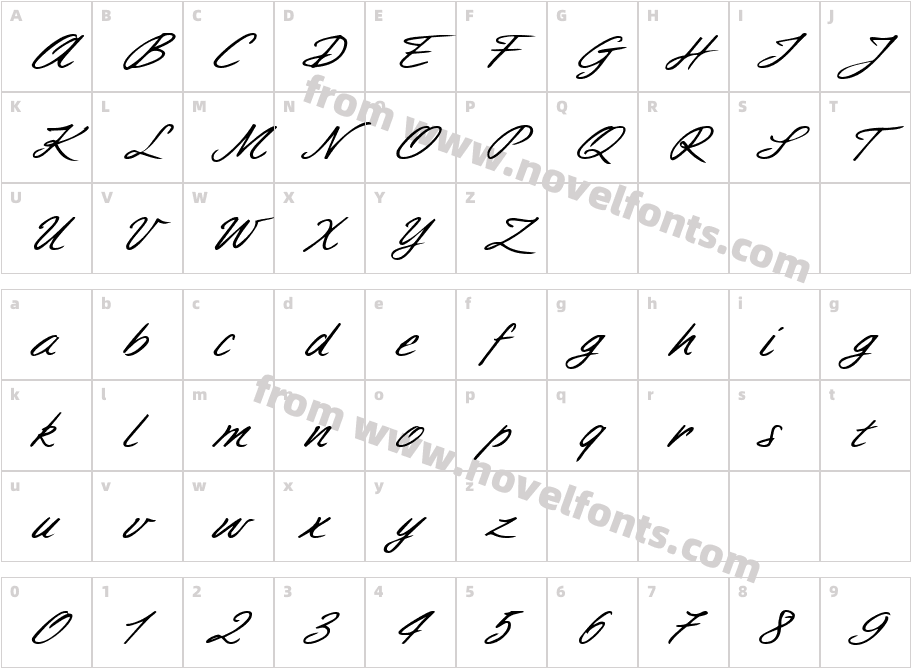 Aimee Extended ItalicCharacter Map