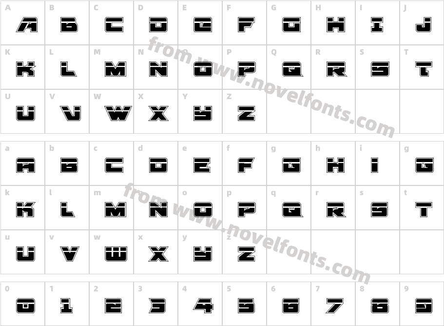 Aircruiser Academy Laser RegularCharacter Map