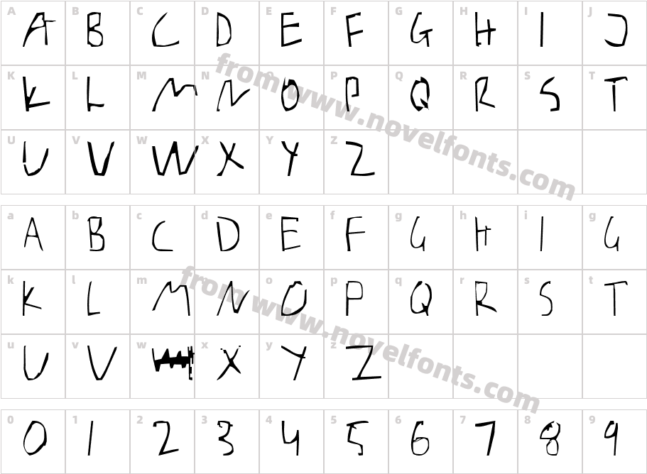 Barely ManilowCharacter Map