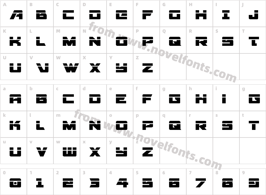 Aircruiser Laser RegularCharacter Map