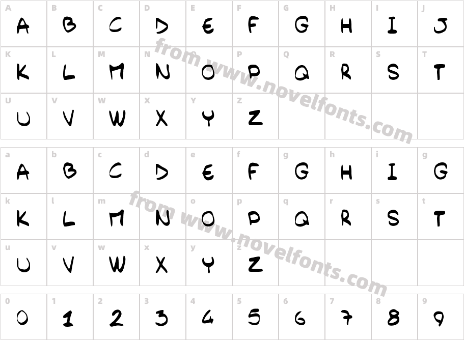 Barely_HandwrittenCharacter Map