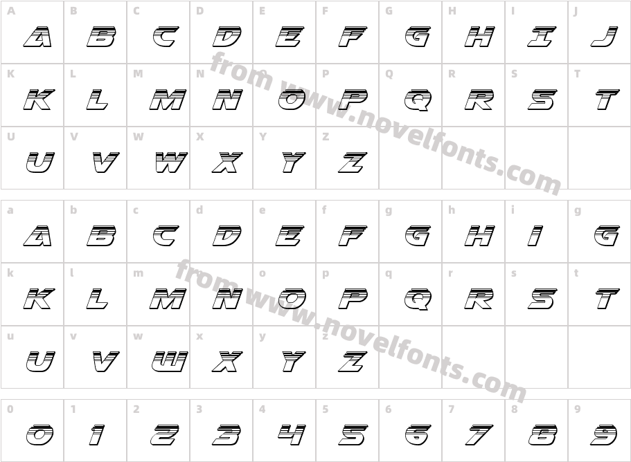 Airstrike Platinum RegularCharacter Map