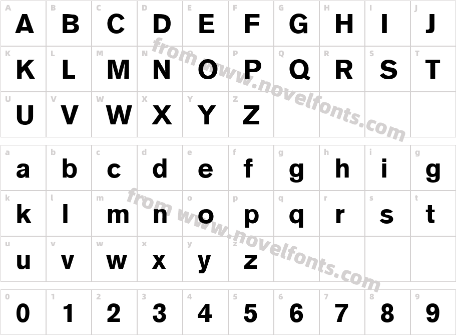 Akzent BoldCharacter Map