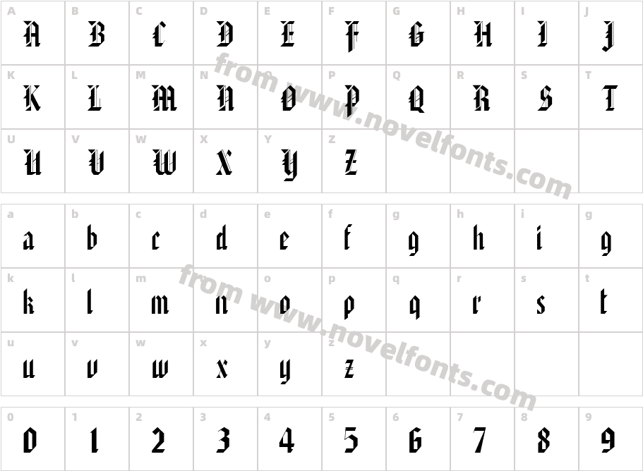 AlaricSSK RegularCharacter Map