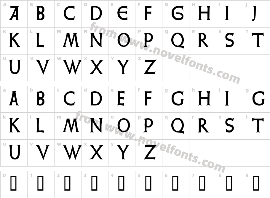 Alcade CapsSSK BoldCharacter Map