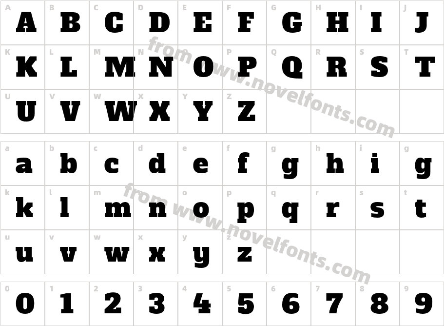 Alfa Slab One RegularCharacter Map