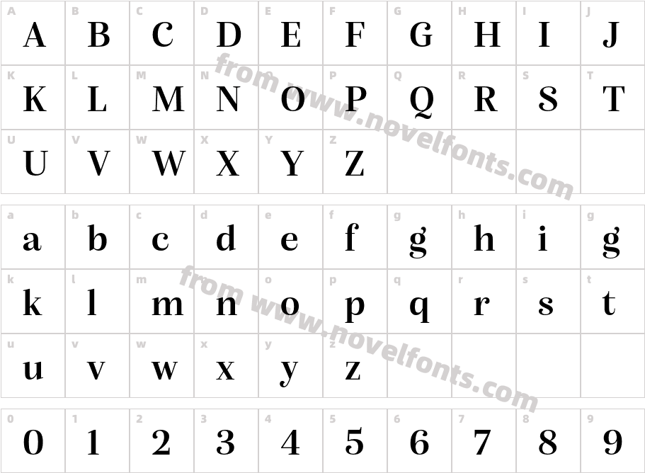 Alga SemiboldCharacter Map