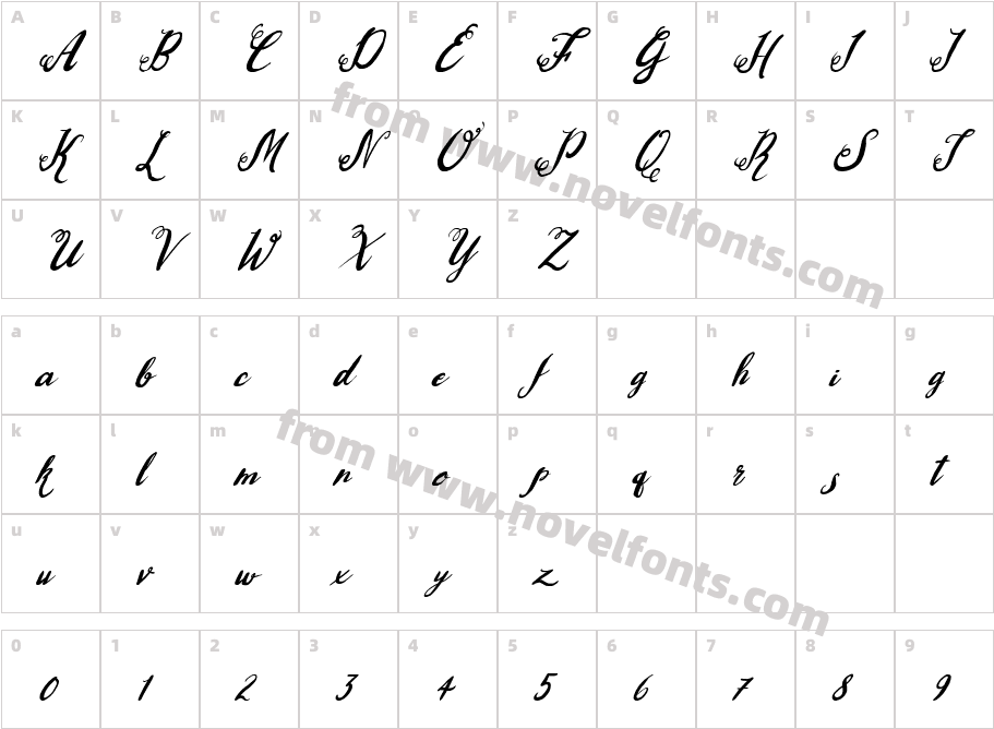 Aloha Sunshine ItalicCharacter Map