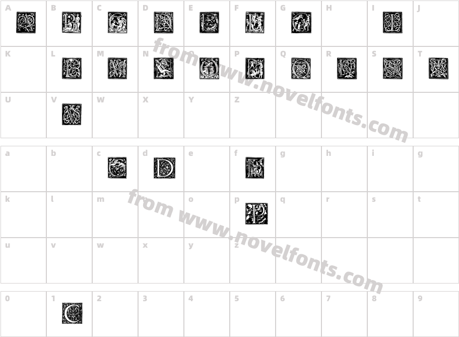 Barock InitialenCharacter Map