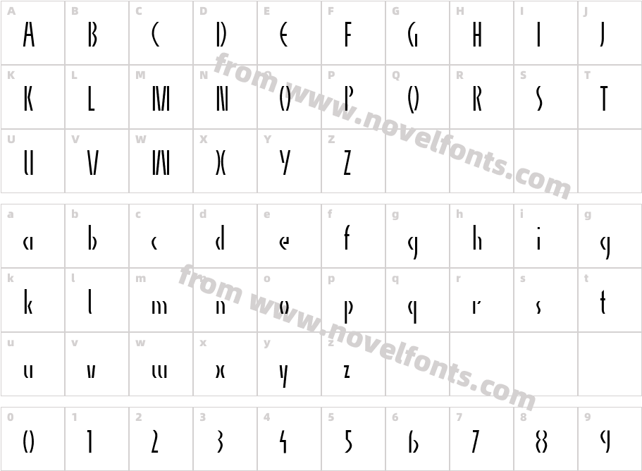 Alpha Charlie Light PDFCharacter Map