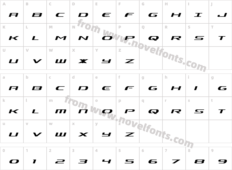 Alpha Men ItalicCharacter Map