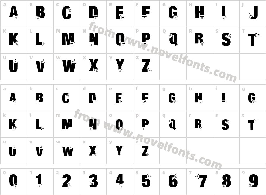 Alpha PaintCharacter Map