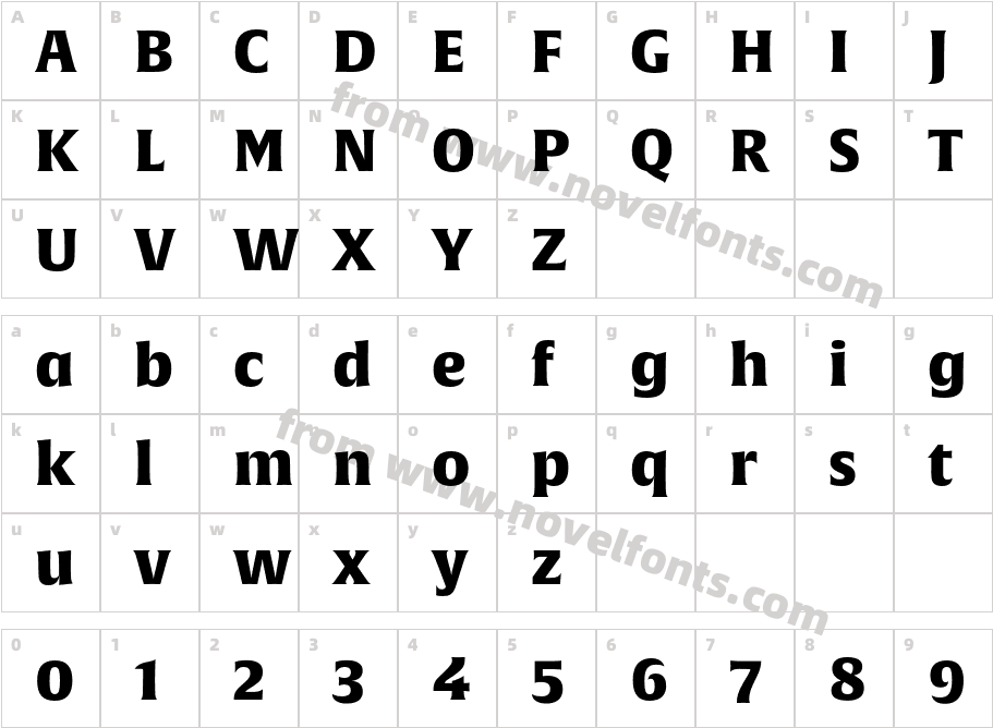 Alverata Informal BlCharacter Map