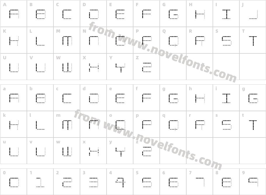 Amaya Technical Dots RegularCharacter Map